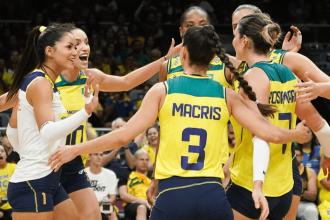 Vôlei: Brasil estreia na VNL com vitória apertada sobre Canadá