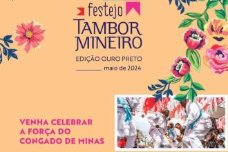Festejo do Tambor Mineiro tem entrada gratuita em Lavras Novas