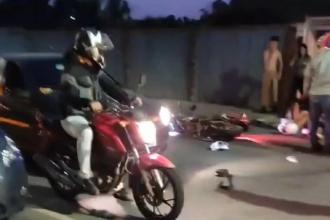 Colisão entre motos deixa três feridos em Itabira