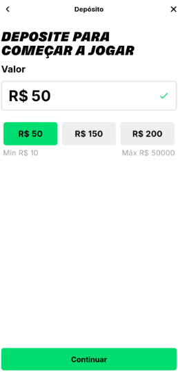 Imagem da tela de dep&oacute;sito ao se cadastrar e usar o c&oacute;digo promocional KTO