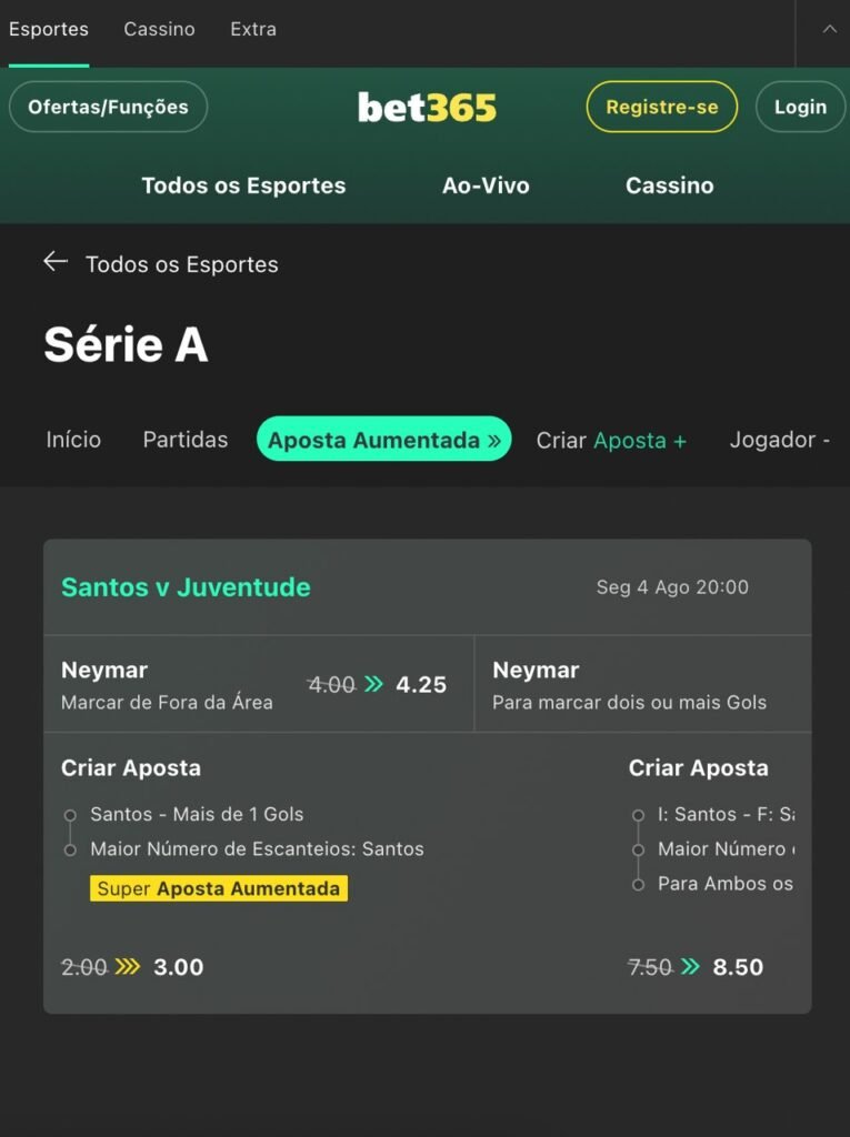 aposta aumentada bet365