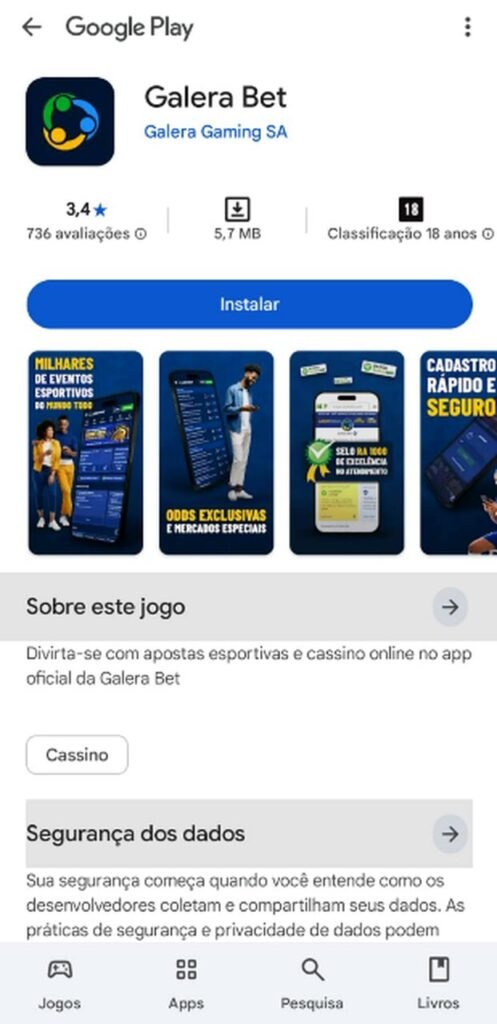 Galera bet App: Como baixar o aplicativo na Google Play