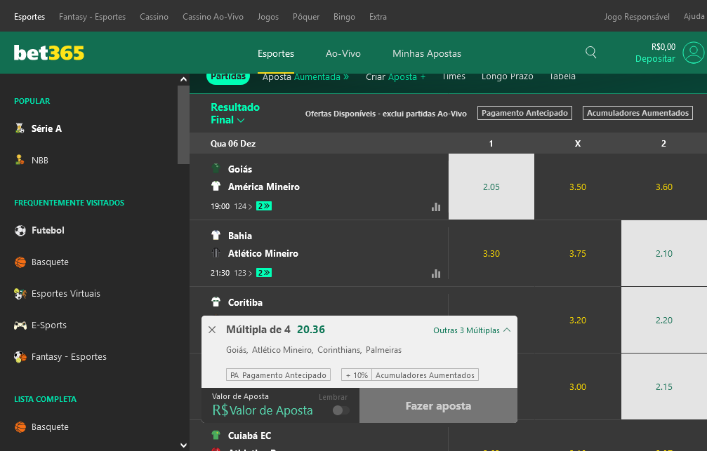 Como fazer apostas múltiplas no Bet365 - Dicas e bônus Bet365