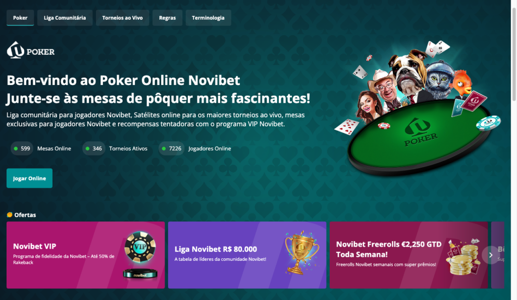 secao de poker no cassino novibet