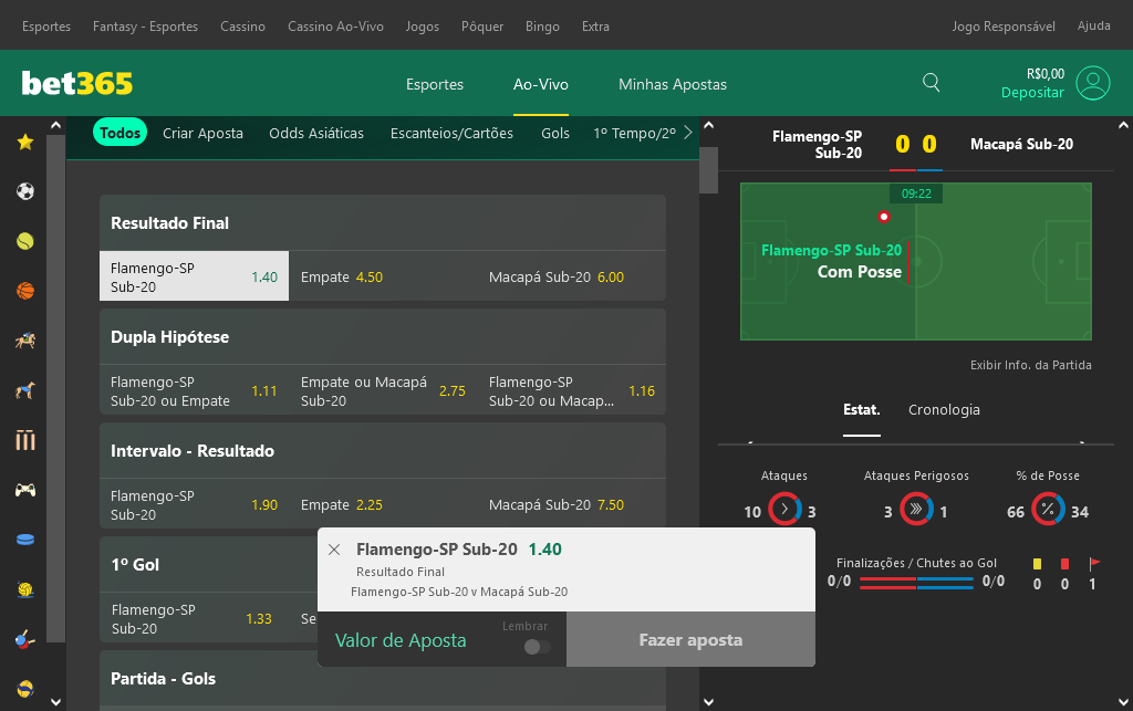 bet365 valor mínimo de depósito