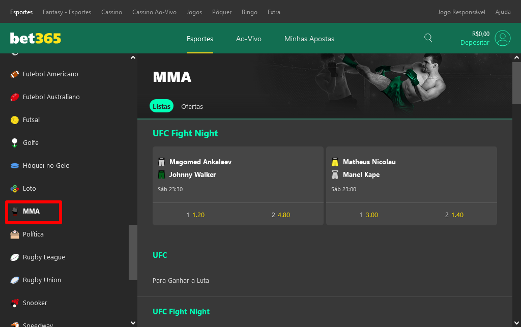 bet365 aposta minima