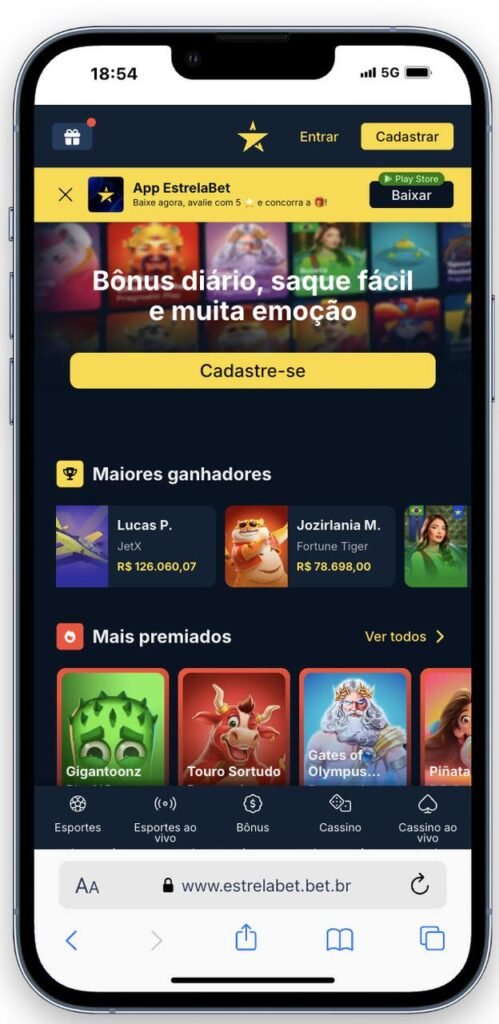 plataforma de 1 real estrelabet