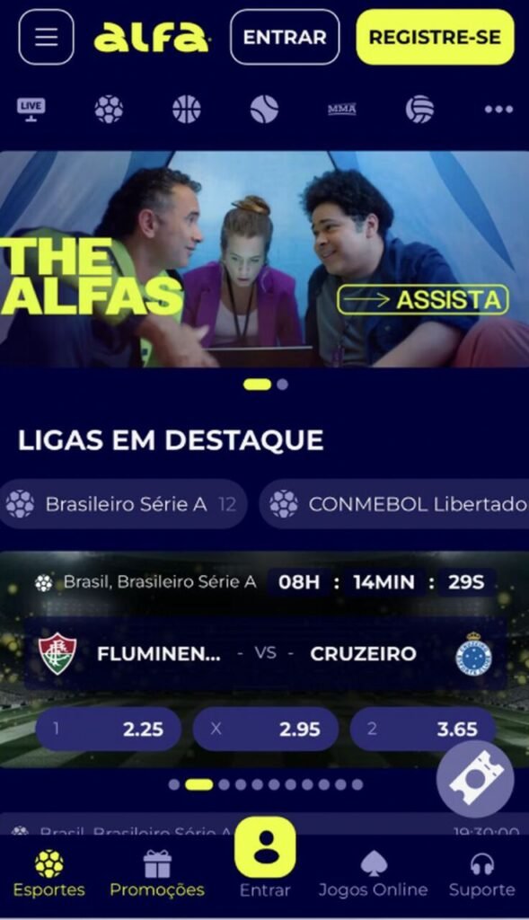 apostar com 1 real alfabet