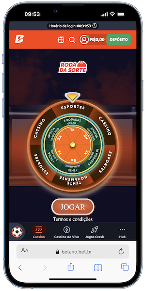 roda da sorte betano rodadas gr&aacute;tis