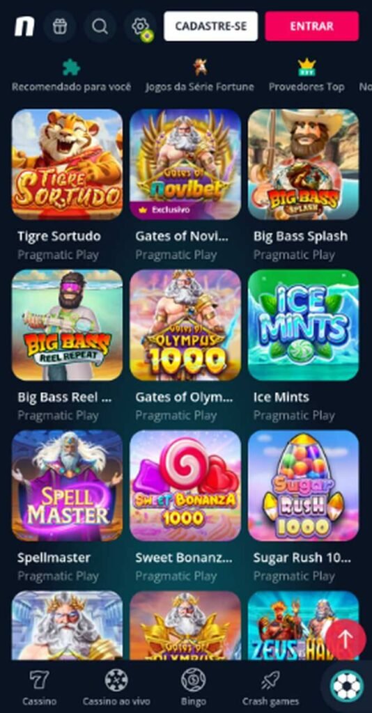 Novibet &eacute; um dos cassinos que pagam via Pix