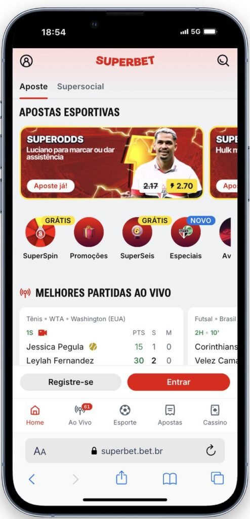 plataforma de 1 real superbet