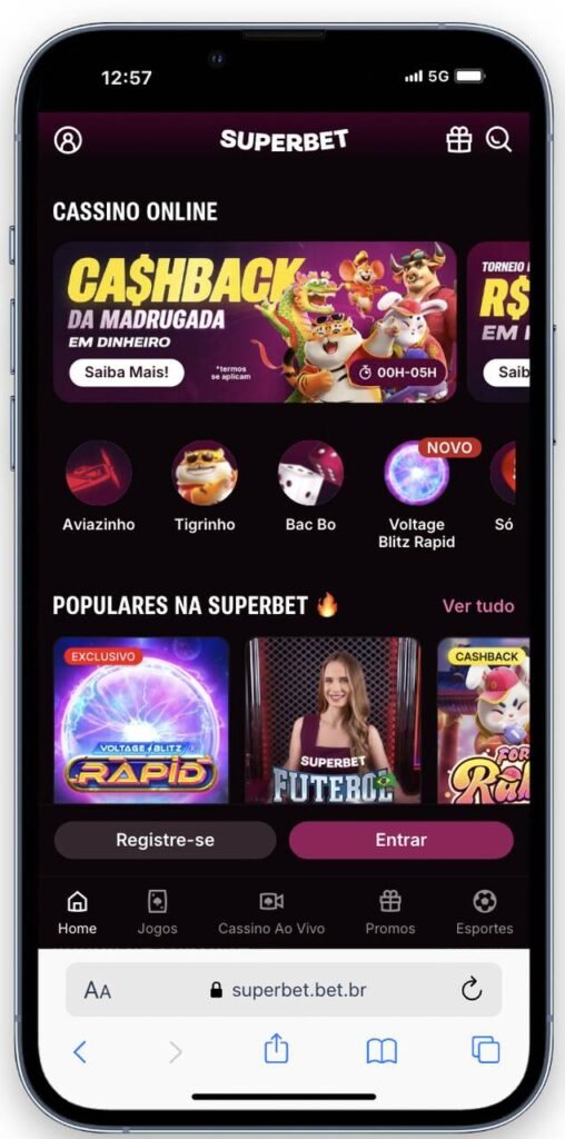 bônus sem depósito cashback superbet