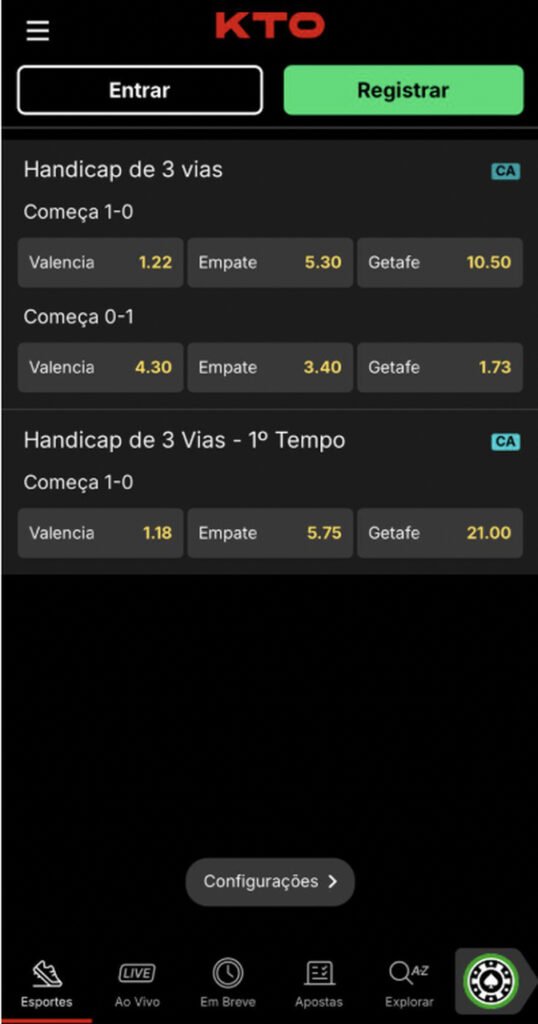 handicap europeu na kto