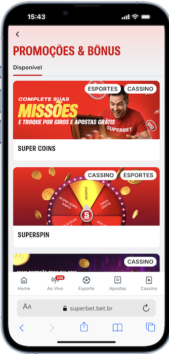 plataforma com b&ocirc;nus superbet