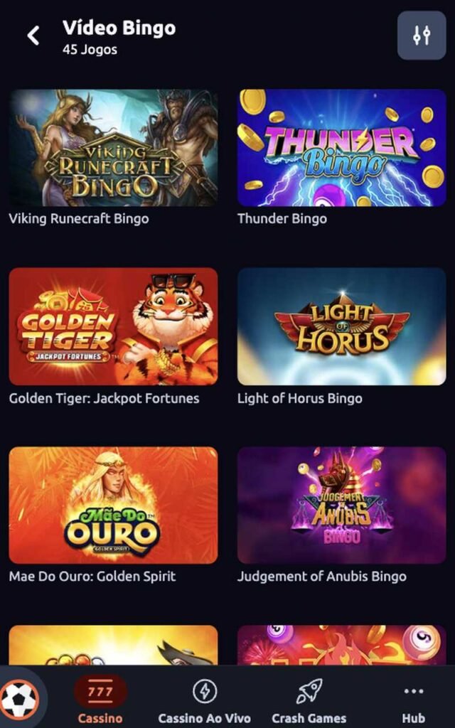 bingo com 5 reais betano