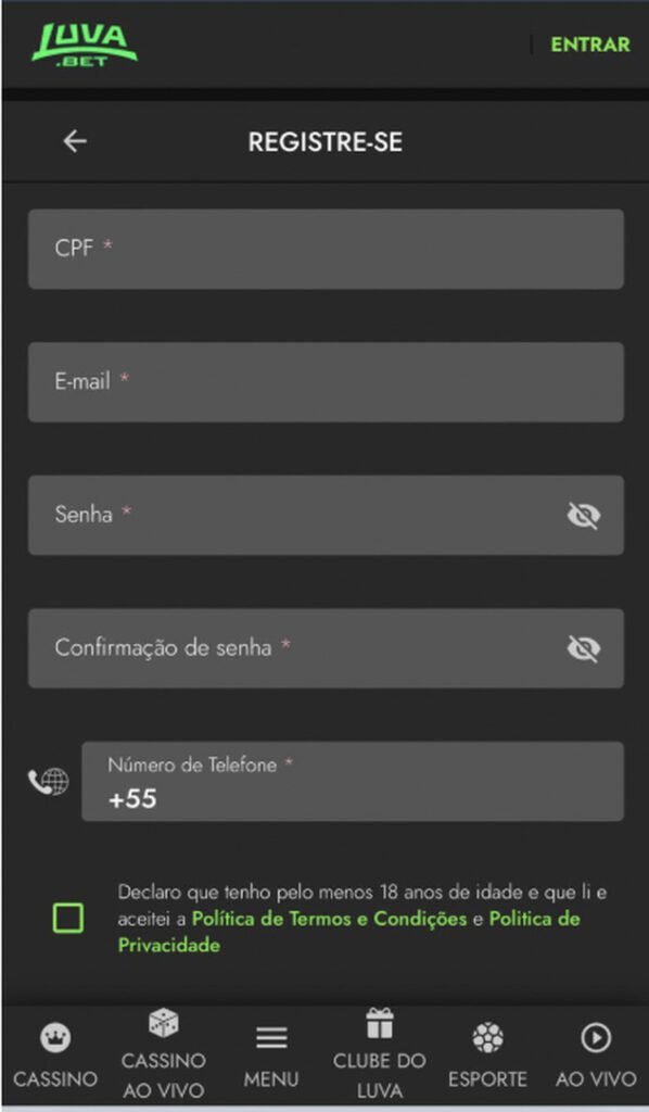 registro luvabet casino