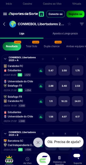 Como apostar no app Esportes da Sorte