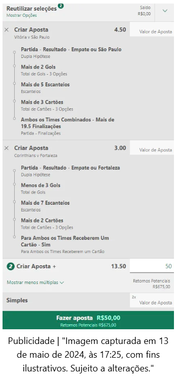 criar aposta com sele&ccedil;&otilde;es na bet365