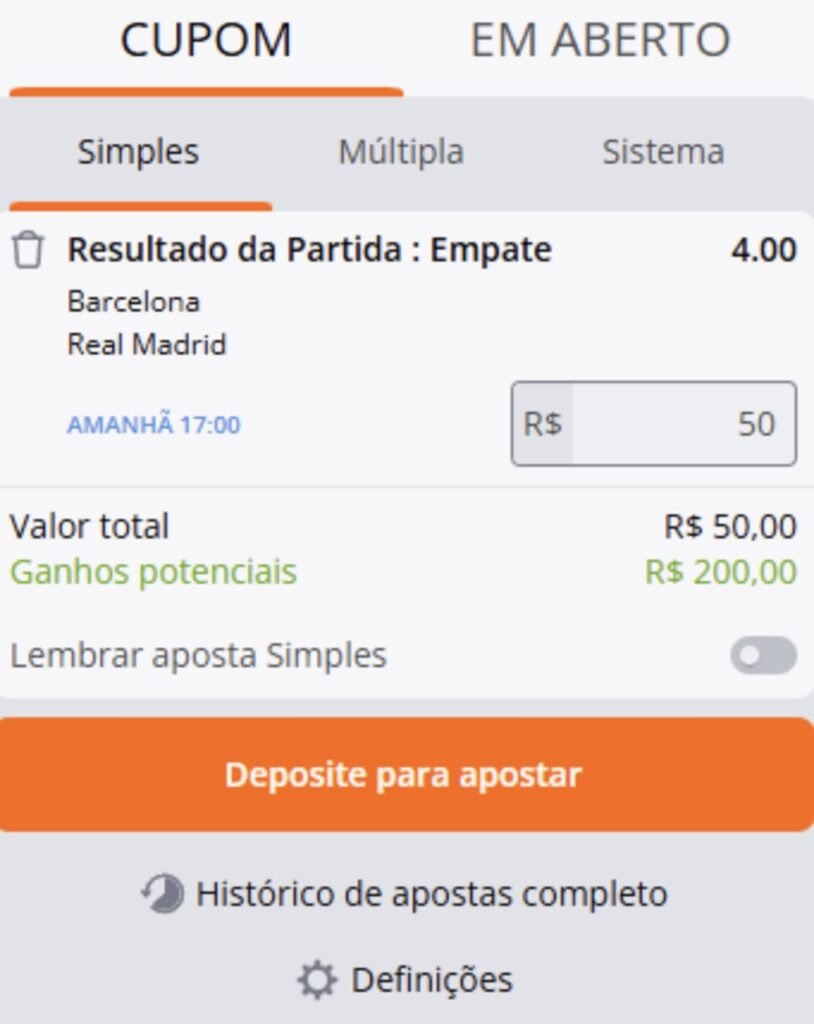 apostas sem c&oacute;digo promocional betsson