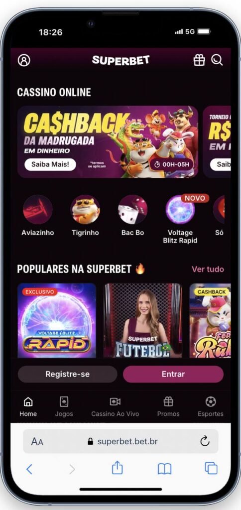 superbet apostas com código JOGAVIP no cassino 