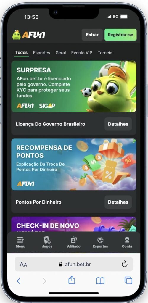 bônus afun casino e apostas