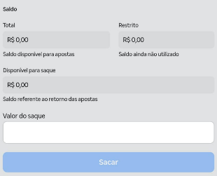 Imagem da tela de saque para quem se cadastra e usa o c&oacute;digo de afiliado Betnacional