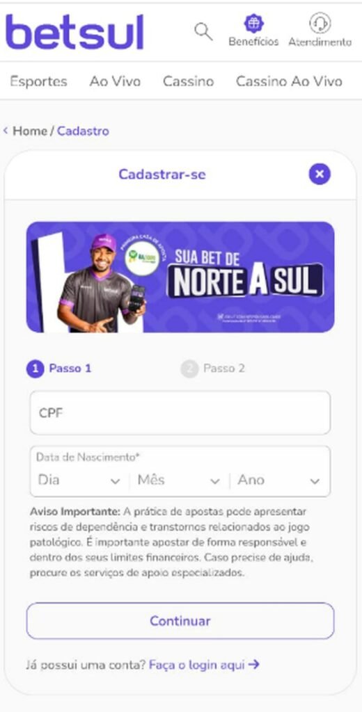C&oacute;digo Promocional Betsul: descubra como se cadastrar hoje