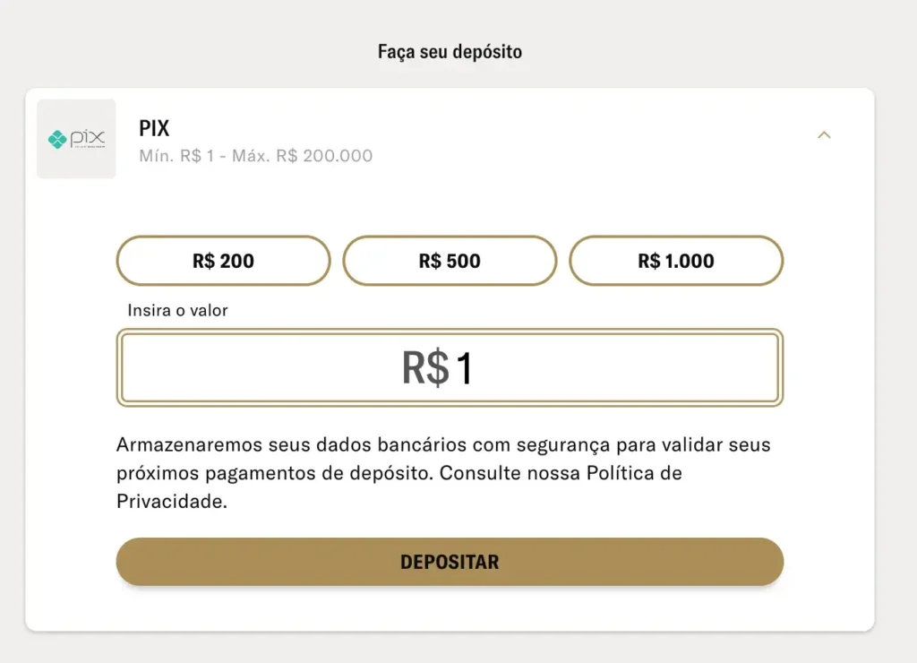 dep&oacute;sito betmgm