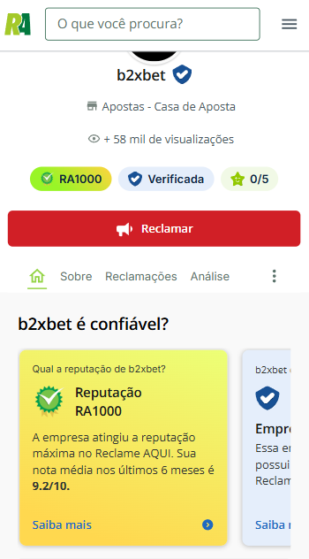 B2xbet reclame aqui