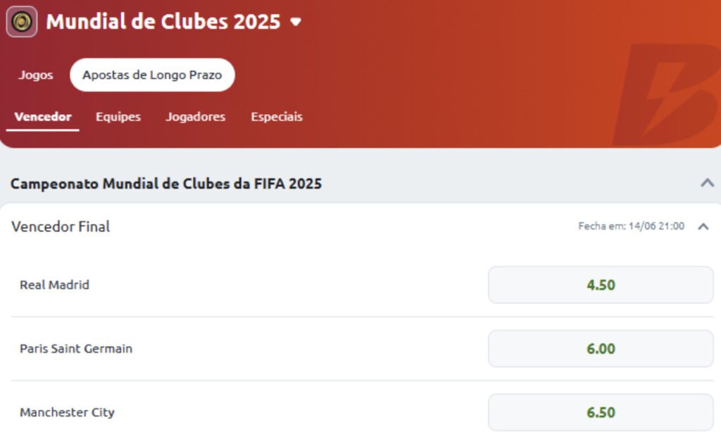 apostas no mundial de clubes fifa 2025