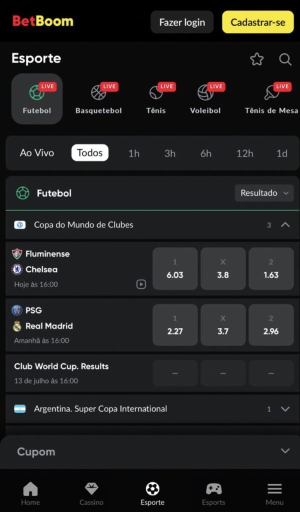 apostas na betboom via app