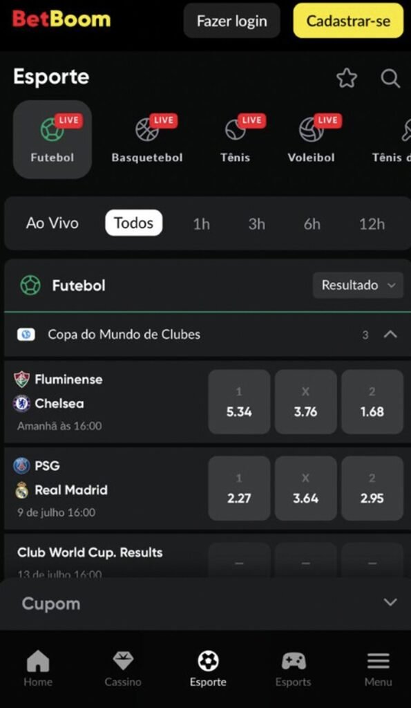 apostas com código promocional betboom