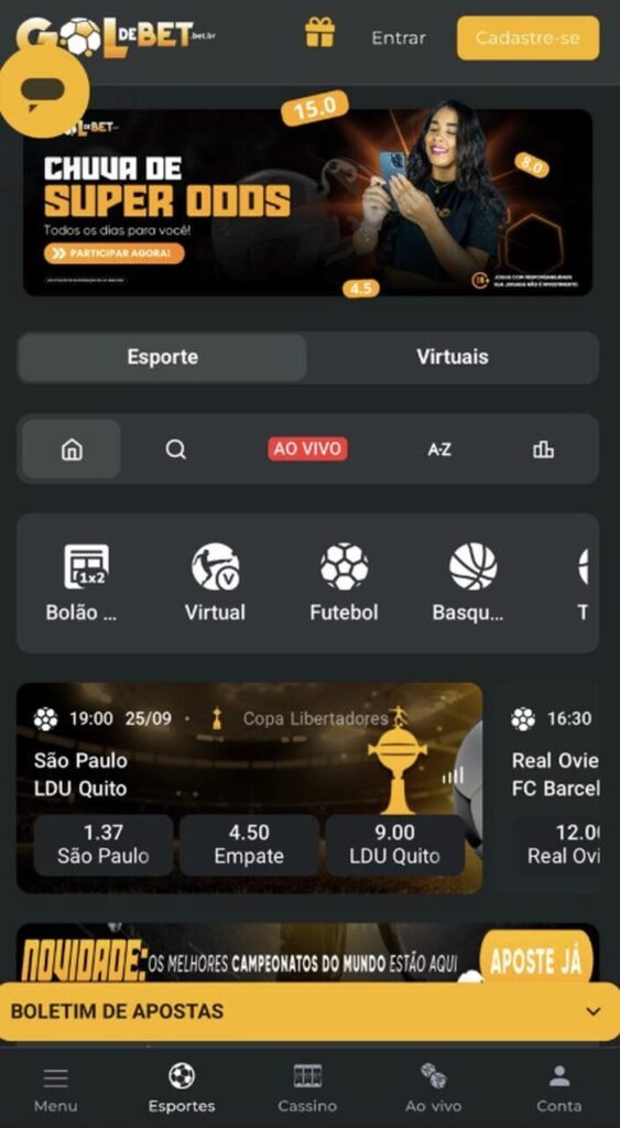 super odds bônus goldebet