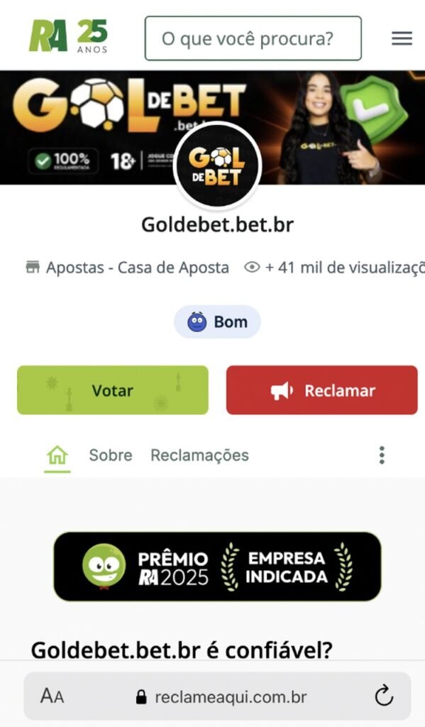 reclame aqui goldebet