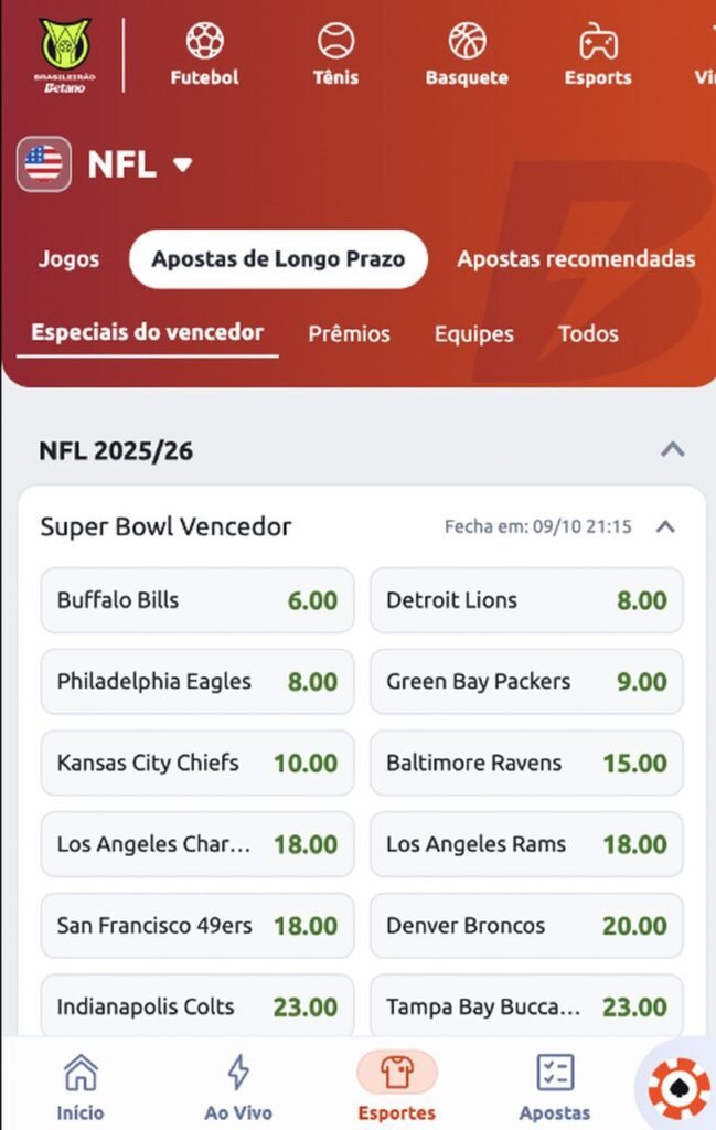 apostas longo prazo nfl
