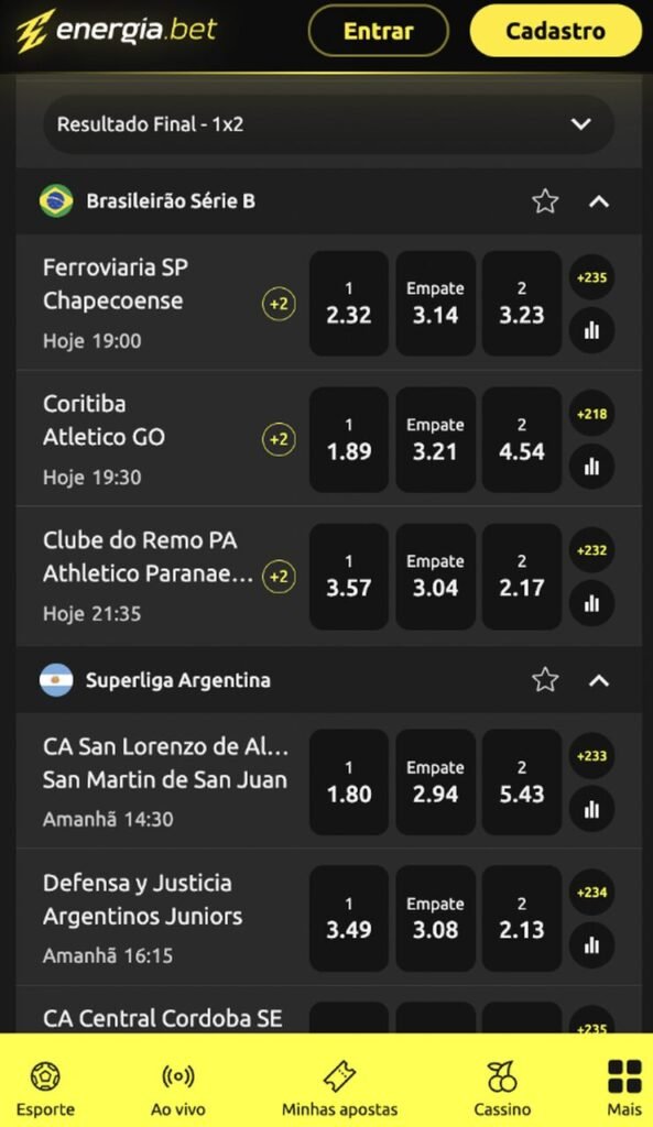 apostar sem código promocional energia bet