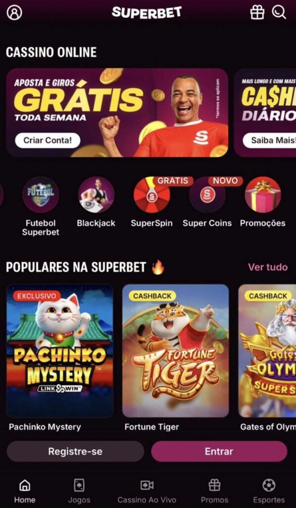 giros grátis na superbet