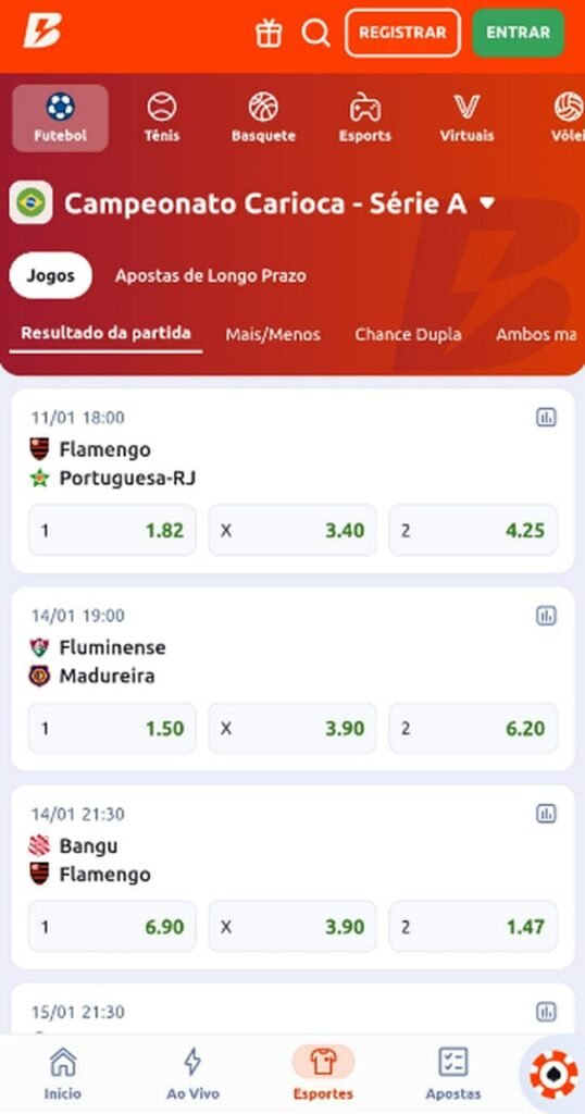 apostas campeonato carioca betano