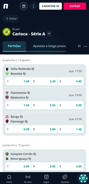 apostas campeonato carioca novibet