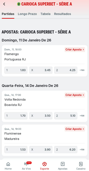 apostas campeonato carioca superbet