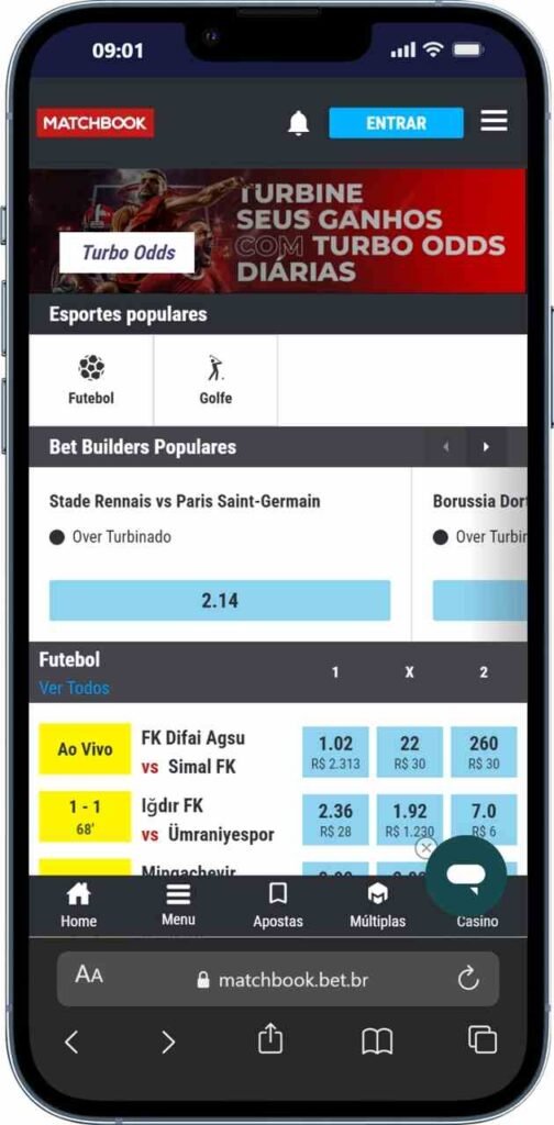 esportes matchbook
