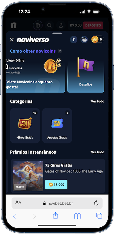 rodadas gr&aacute;tis sem dep&oacute;sito novibet