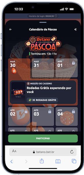 rodadas gr&aacute;tis betano