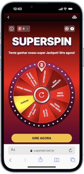 rodadas gr&aacute;tis superbet superspin