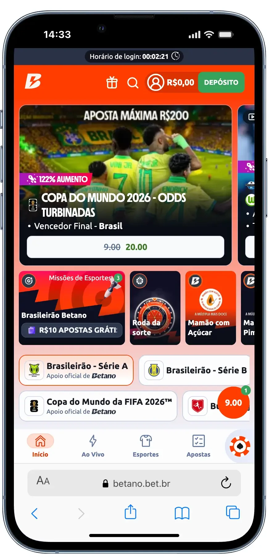 superodds código de indicação betano