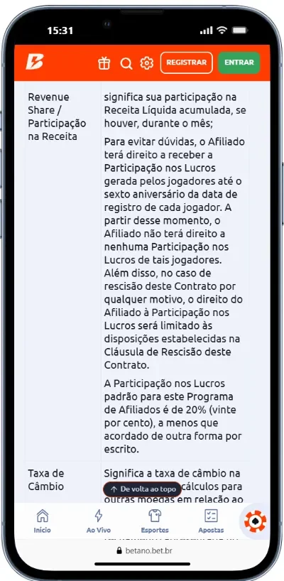 betano revenue share