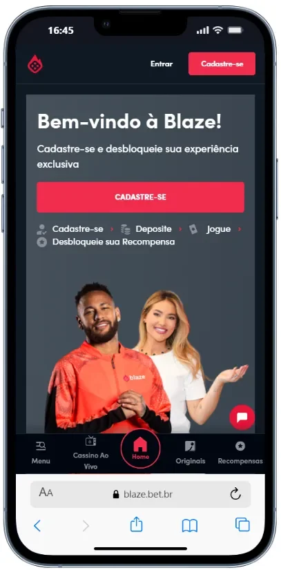 blaze plataforma de 1 real