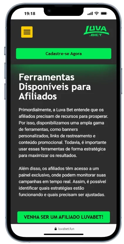 luvabet afiliados ferramentas