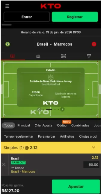 Como apostar na Copa do Mundo na KTO
