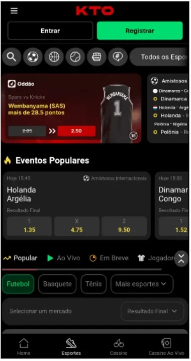 Odds da KTO para a Copa do Mundo